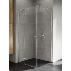 New Trendy Kalibra sprchovací kút 100x80 cm štvorcová chromová lesklé/priehľadné sklo K-5010