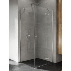 New Trendy Kalibra sprchovací kút 100x80 cm štvorcová chromová lesklé/priehľadné sklo K-5024