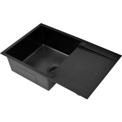 Ruvetti Masivo nerezový drez 78x50 cm čierna 5002M_PVD_BL160_W