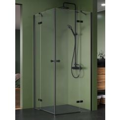 New Trendy Kalibra Black sprchovací kút 90x90 cm obdĺžniková čierna matné/priehľadné sklo K-5101