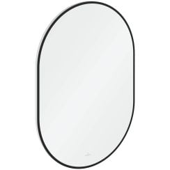Villeroy & Boch zrkadlo 60x85 cm oválne s osvetlením čierna A4876000