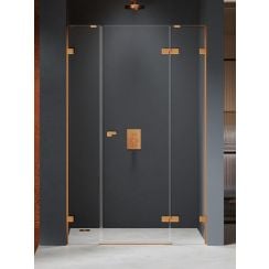 New Trendy Eventa Copper Brushed sprchové dvere 130 cm výklopné medená brúsená/priehľadné sklo EXK-8003