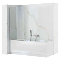 Rea Lagos vaňová zástena 80 cm jednodielny chrómová /číre sklo REA-W5630