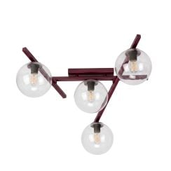 Emibig Smart stropné svietidlo 4x10 W bordová 1796/4