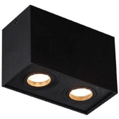 MaxLight Basic Square stropné svietidlo 2x50 W čierna C0089