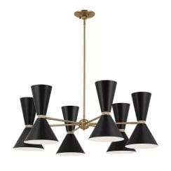 Elstead Lighting Phix závesné svietidlo x40 W čierna-hnedá KL-PHIX-6-CBB