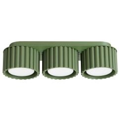 Sollux Lighting Aura stropné svietidlo 3x10 W zelená SL.2631